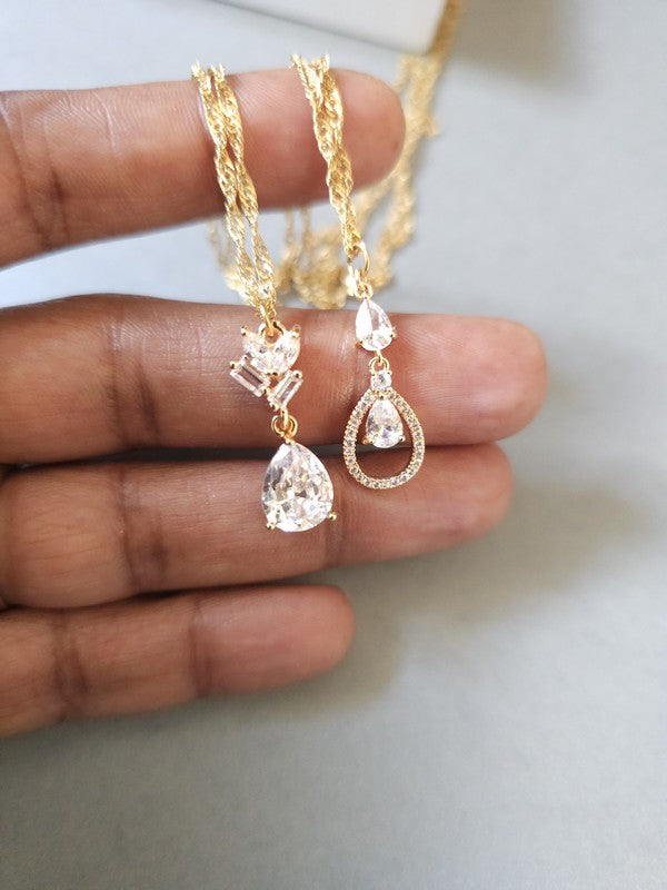 Collier de dos mariage chaîne maille Singapour - Prêt à porter bijoux mariage