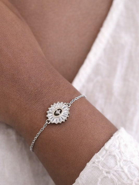 Bracelet mariage ovale zirconium - Prêt à porter bijoux mariage