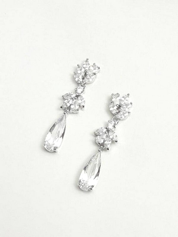 Naelle boucles d'oreilles gouttes et strass oxyde de zirconium