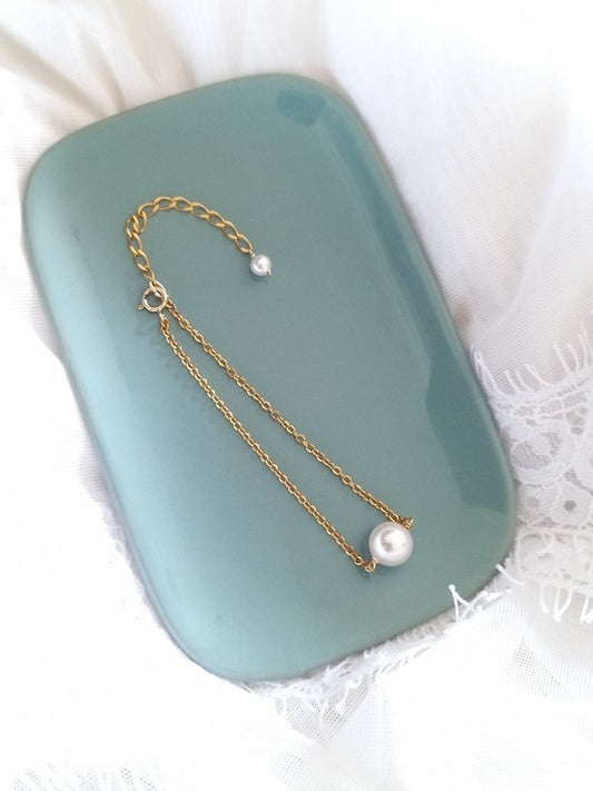 Bracelet de mariage une perle minimaliste Stany