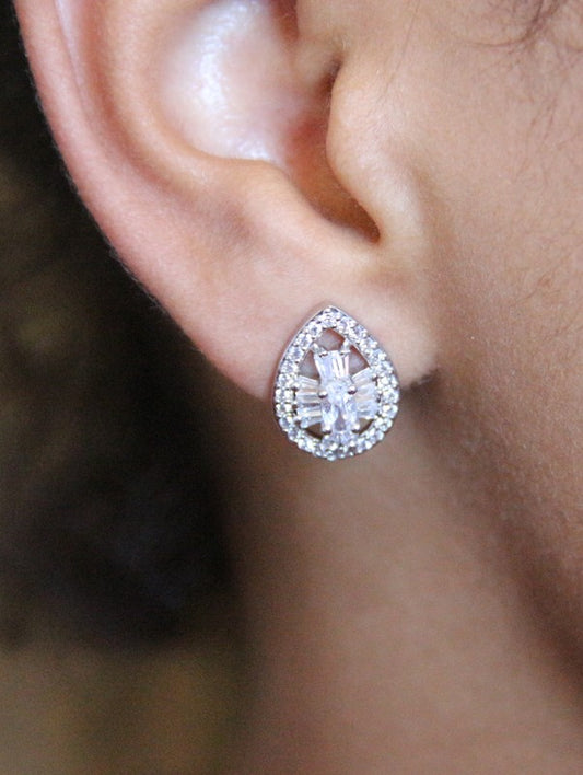 Clous boucles d'oreilles mariage gouttes art déco