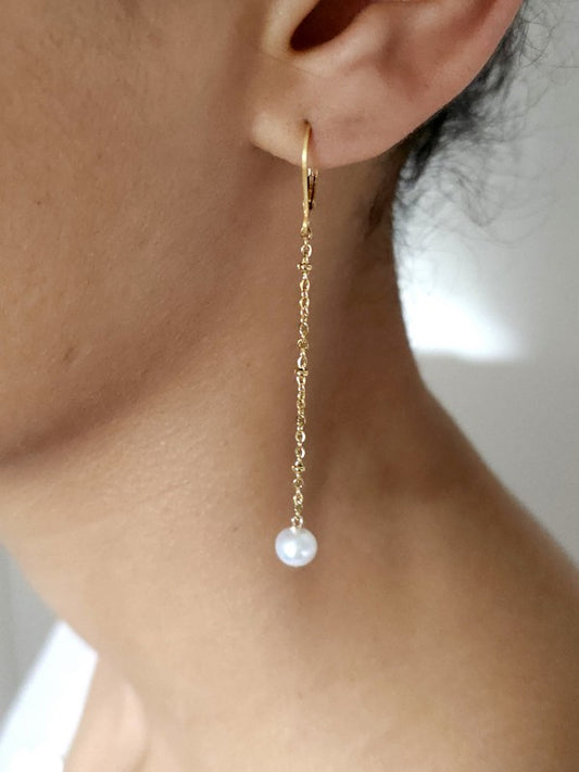 Bijou mariage boucles d'oreilles Paloma perlées
