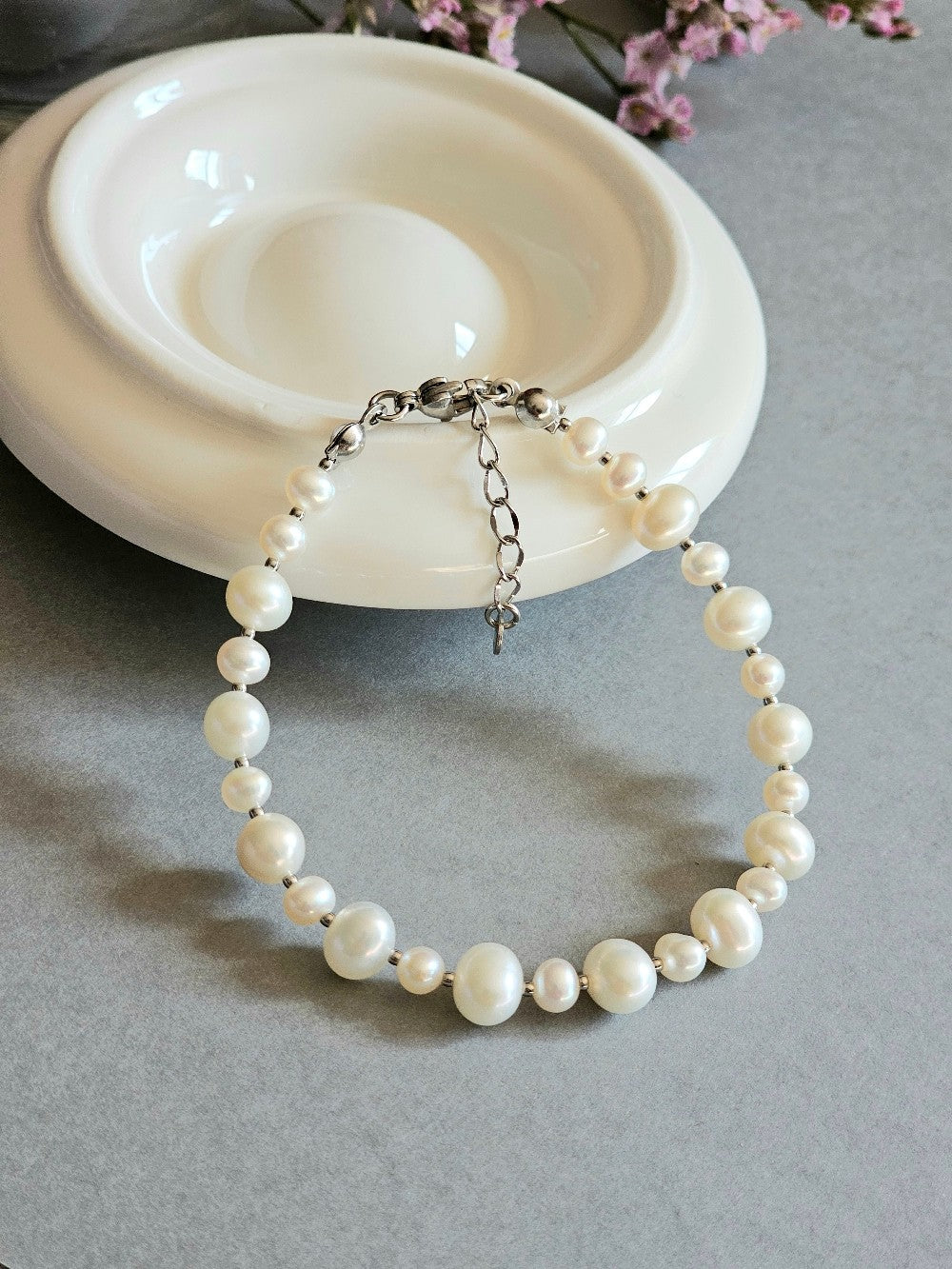 Bracelet perles de culture bijoux mariage intemporels - Prêt à porter