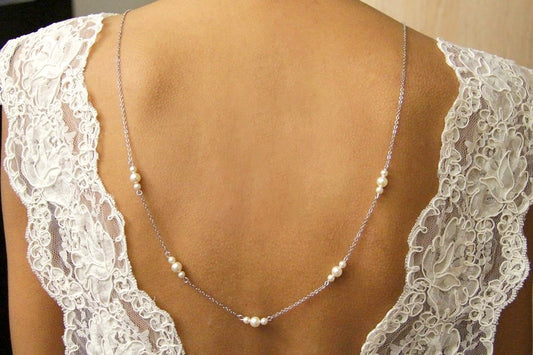 Elias collier de dos perles pour robe de mariée dos nu