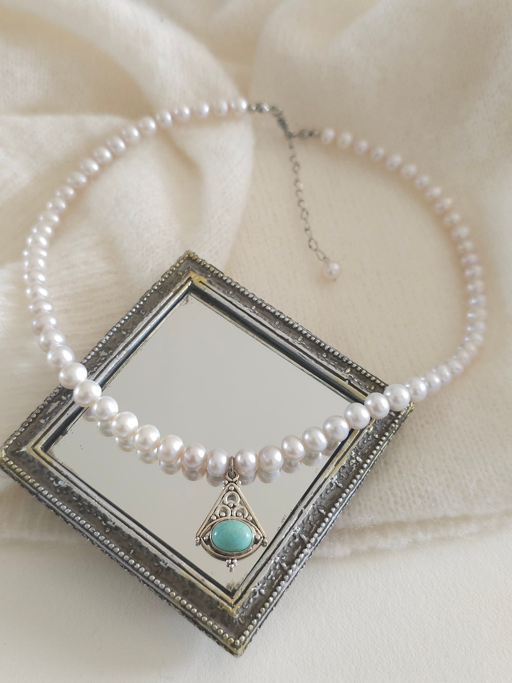 Collier talisman turquoise