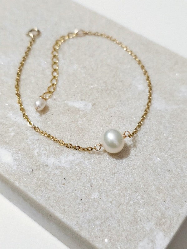 Bracelet pour la mariée perle solitaire Anita