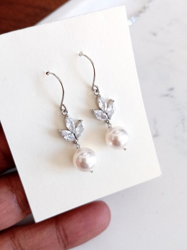 Parure mariage perles et zirconium - Prêt à porter bijoux mariage