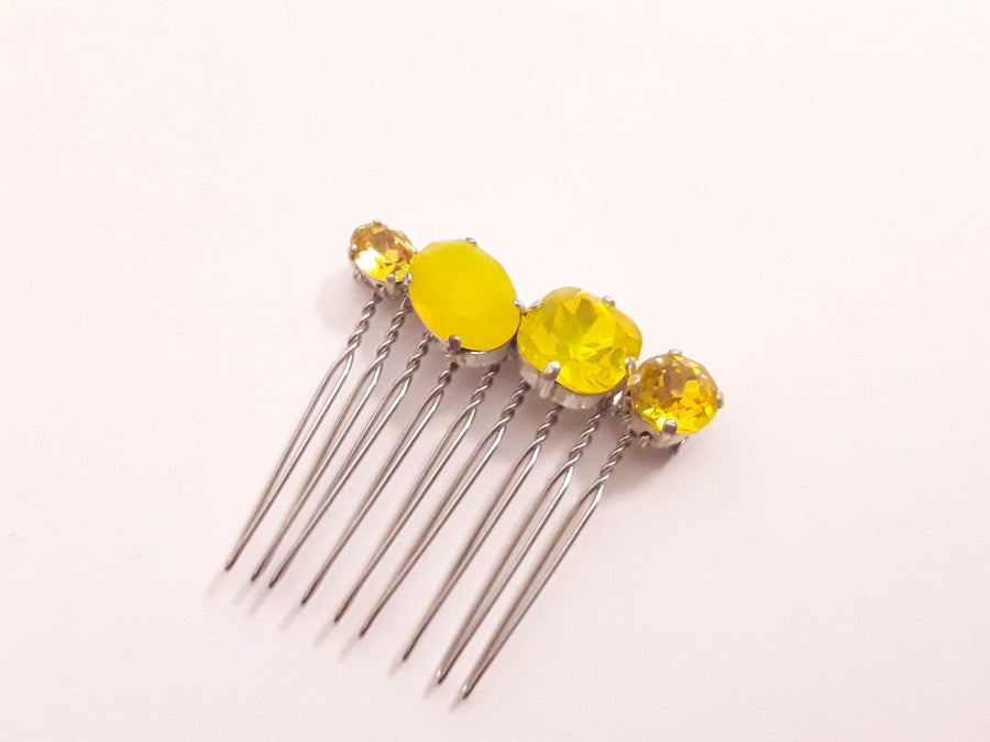 Peigne intemporel en cristal jaune n°2 Alaman