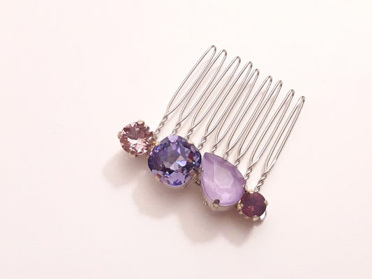 Peigne en cristal Alaman violet