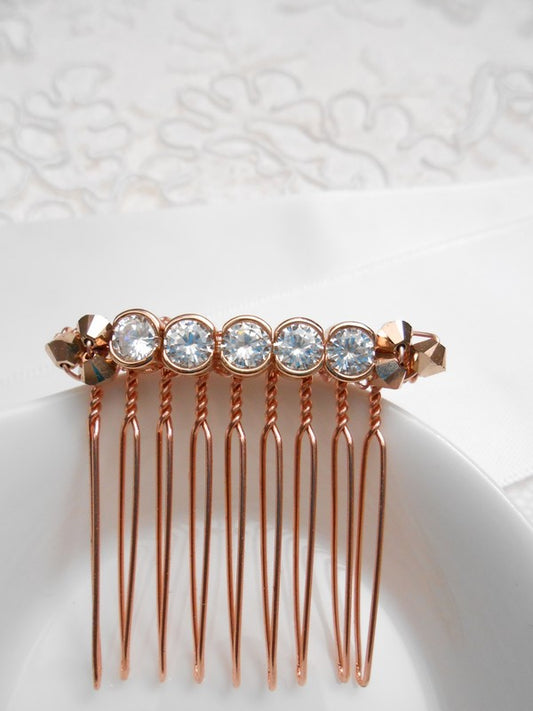 Peigne de mariée cristaux pour coiffure mariage