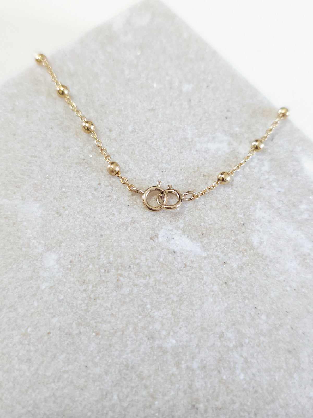 Bracelet Univers gold filled - Bracelet plaqué or chaîne boules - Bracelet chaîne satellites