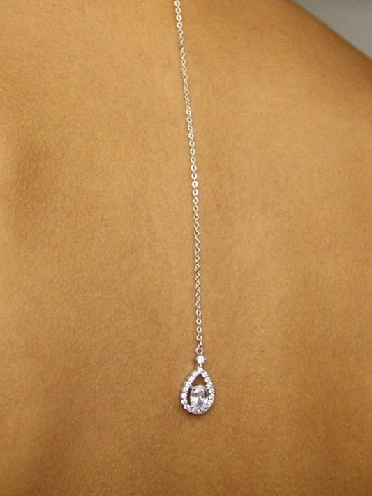Bijou de dos mariage amovible goutte ajourée