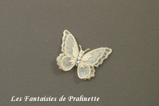 Bijou de peau mariage papillon voile et strass