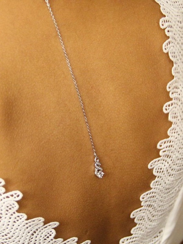 Pendentif de dos mariage torsade pour robe mariée dos nu