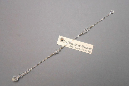 Bijoux de dos mariage Cascade pendentif perles en cristal