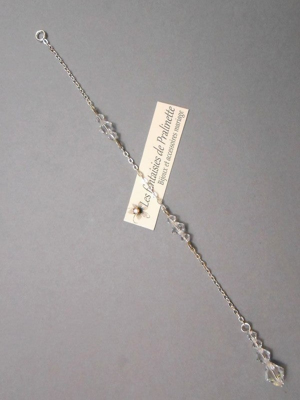 Bijoux de dos mariage Cascade pendentif perles en cristal