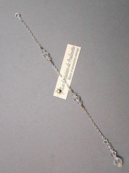 Bijoux de dos mariage Cascade pendentif perles en cristal