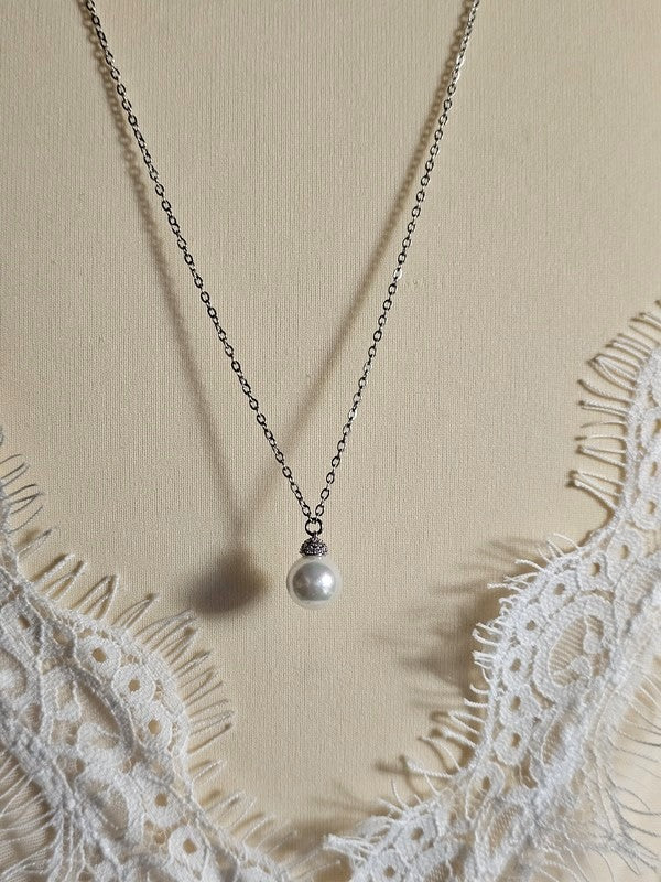 Bijoux mariage collier dos strass et perle - Prêt à porter