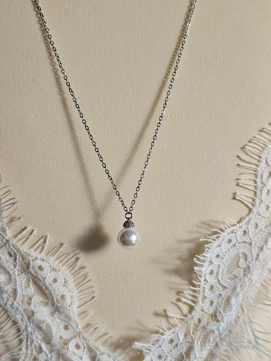 Bijoux mariage collier dos strass et perle - Prêt à porter