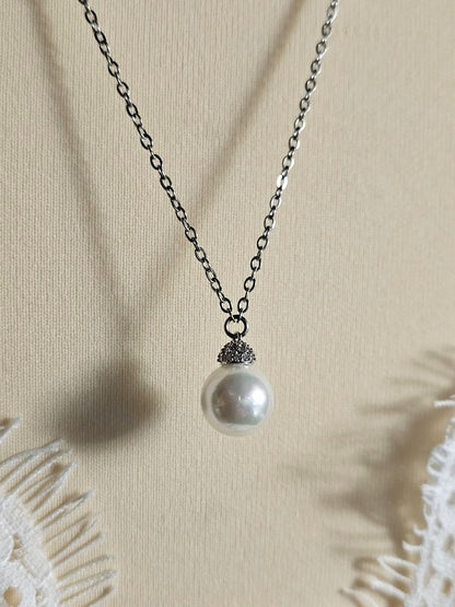 Bijoux mariage collier dos strass et perle - Prêt à porter