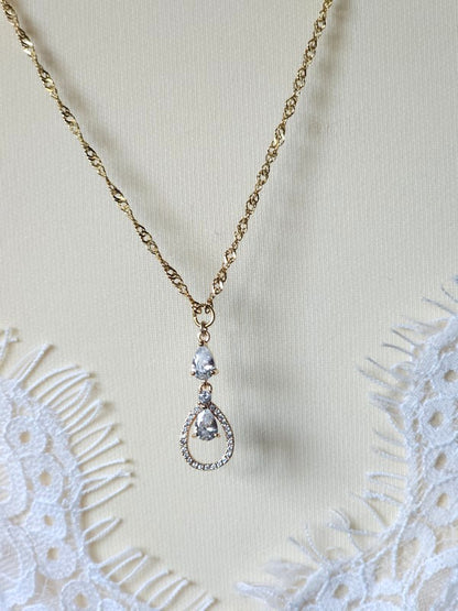 Collier de dos mariage chaîne maille Singapour - Prêt à porter bijoux mariage