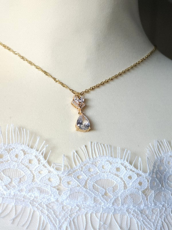 Collier de dos mariage chaîne maille Singapour - Prêt à porter bijoux mariage