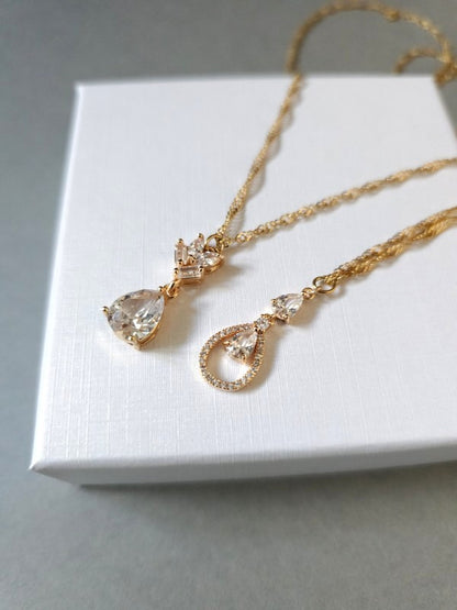 Collier de dos mariage chaîne maille Singapour - Prêt à porter bijoux mariage