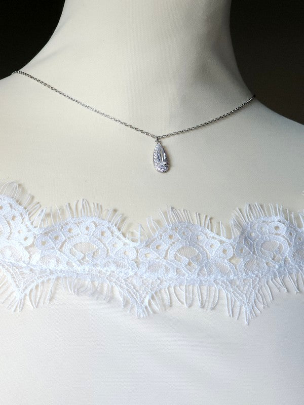 Bijou de dos collier sautoir mariage - Prêt à porter