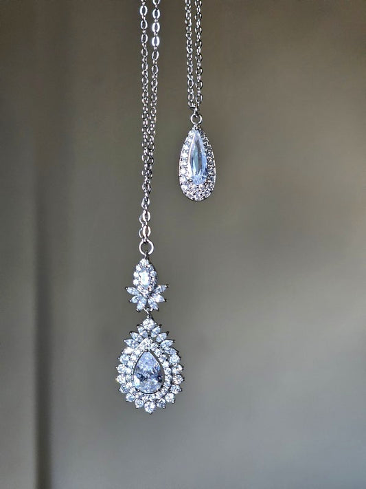 Bijou de dos collier sautoir mariage - Prêt à porter