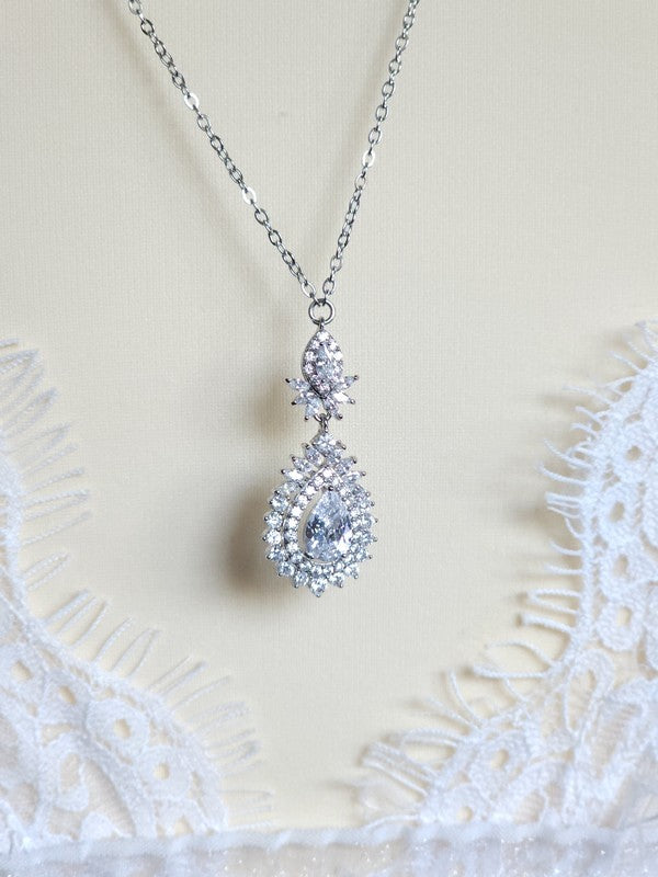 Bijou de dos collier sautoir mariage - Prêt à porter