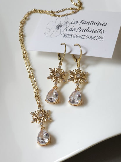 Parure bijoux mariage - Etoile des neiges - Prêt à porter