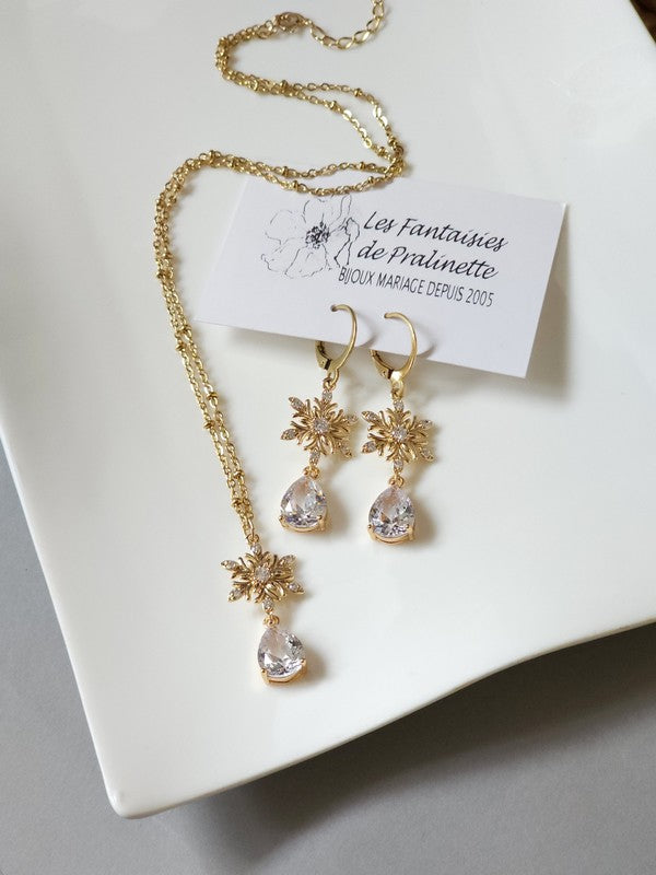 Parure bijoux mariage - Etoile des neiges - Prêt à porter