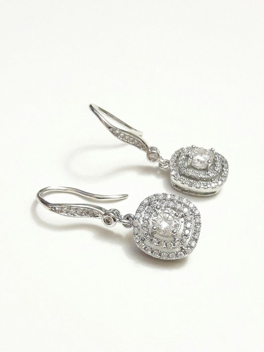 Boucles d'oreilles crochets strass - Prêt à porter bijoux mariage