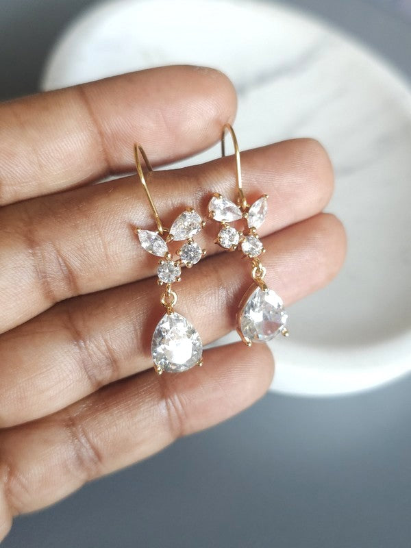 Boucles d'oreilles mariage gouttes strass - Prêt à porter bijoux mariage