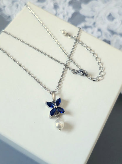 Parure mariage Icône bleu saphir - Bijoux mariage prêts à porter