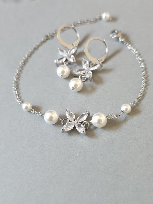 Parure mariage Icône, boucles d'oreilles mini-creoles - Bijoux mariage prêts à porter