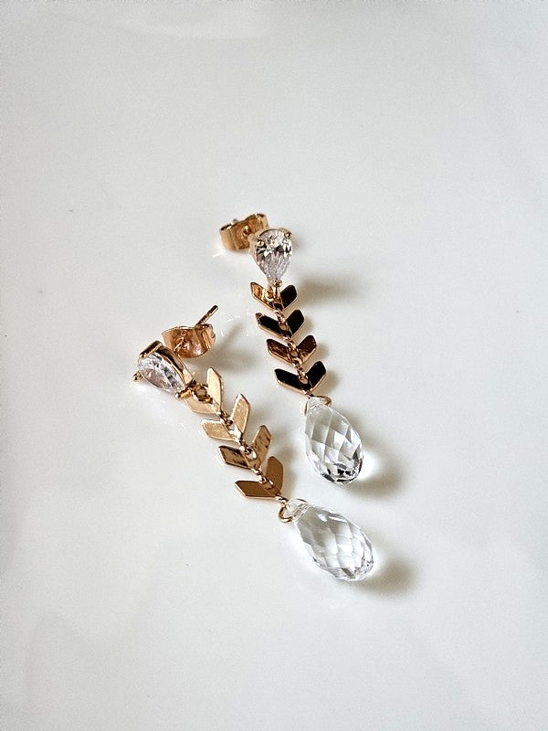 Boucles d'oreilles mariage gouttes en cristal - Prêt à porter