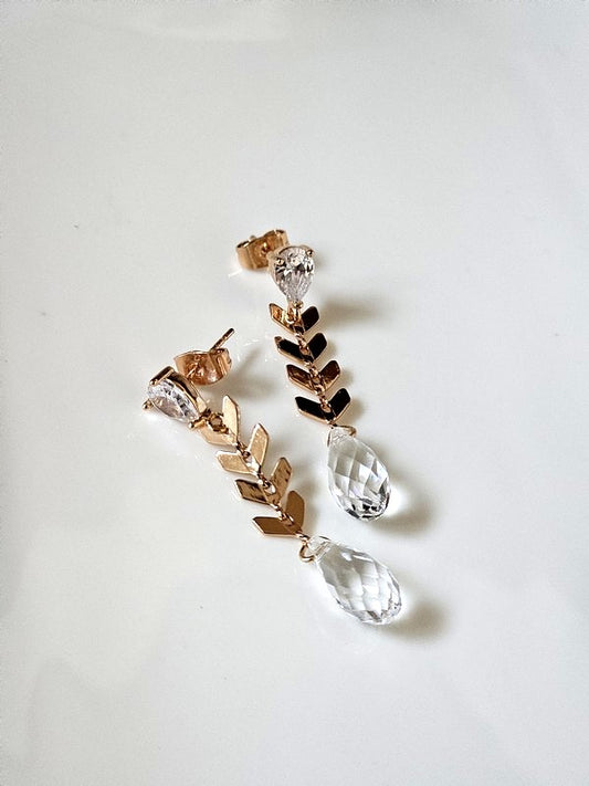 Boucles d'oreilles mariage gouttes en cristal - Prêt à porter