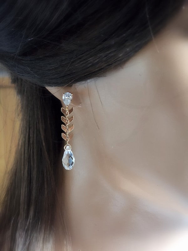 Boucles d'oreilles mariage gouttes en cristal - Prêt à porter