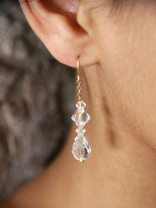 Boucles d'oreilles mariage en cristal Adam