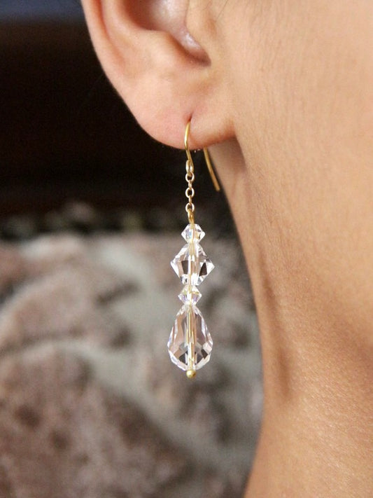 Boucles d'oreilles mariage en cristal Adam