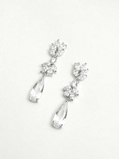 Naelle boucles d'oreilles gouttes et strass oxyde de zirconium
