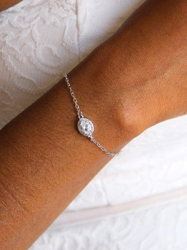Piotr bijou mariage bracelet zirconium ovale