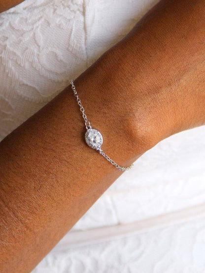 Piotr bijou mariage bracelet zirconium ovale