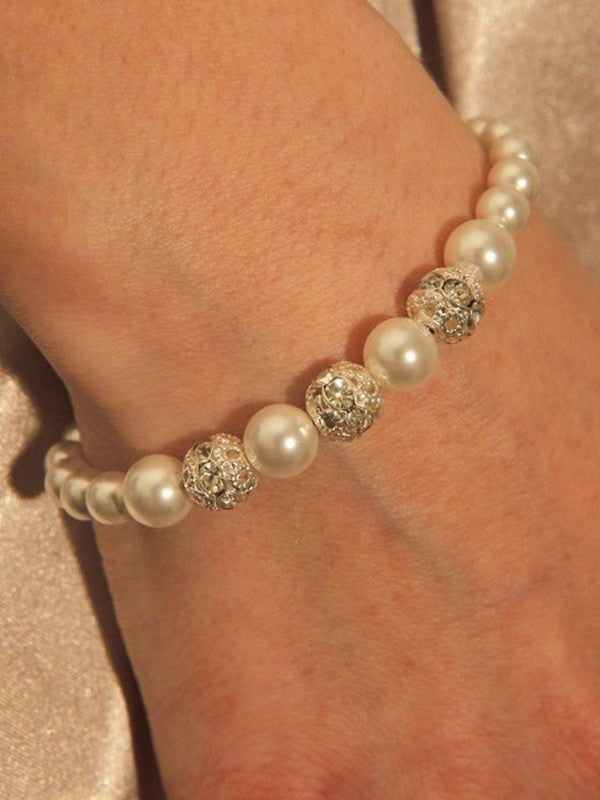 Bracelet Ophélia de mariage perles et cristal strass