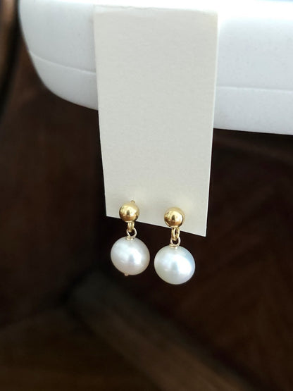Boucles d'oreilles mariage clous puces perles Anita - Stany