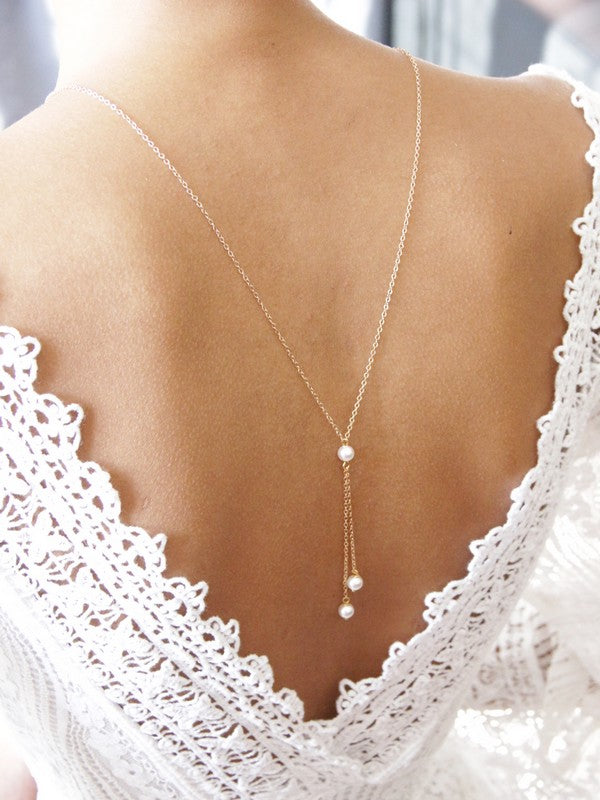 Bijoux mariage collier de dos Ethan