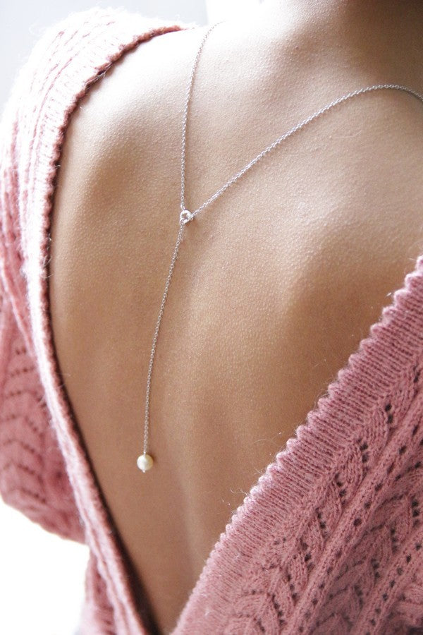 Stany Collier de dos, collier de mariage avec bijou de dos, bijoux mariage
