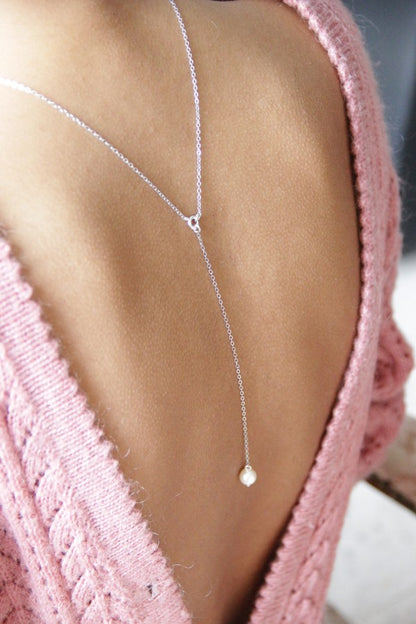 Stany Collier de dos, collier de mariage avec bijou de dos, bijoux mariage