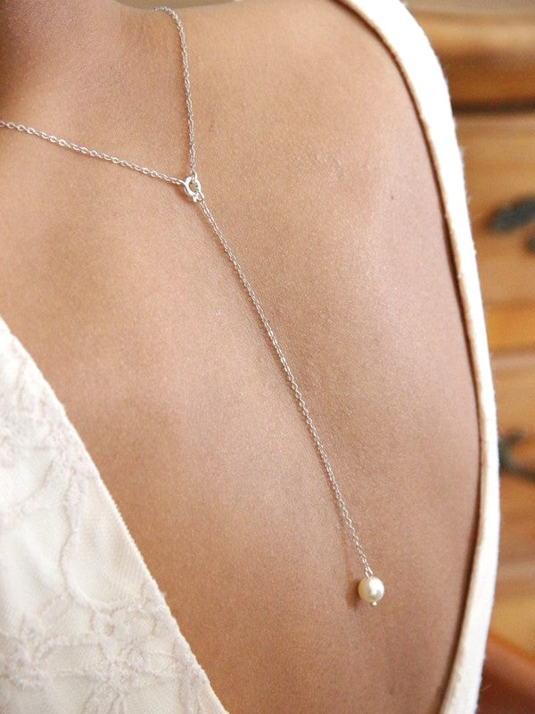 Collier mariage avec pendentif de dos amovible Stany
